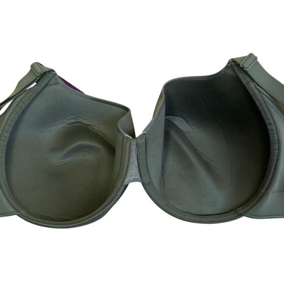 Cacique NWT Sz 40F C Wire Balconette Bra Olive Green Side-smoothing Solution - Picture 8 of 14